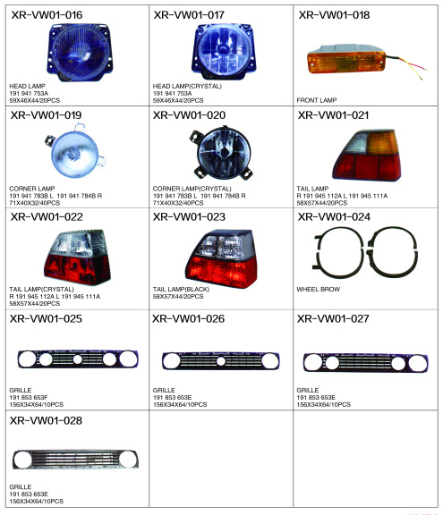 USE FOR V.W.GOLF II SERIES