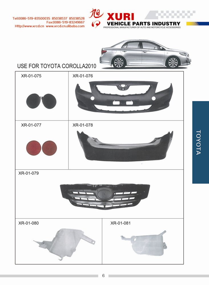 USE FOR TOYOTA COROLLA 2010