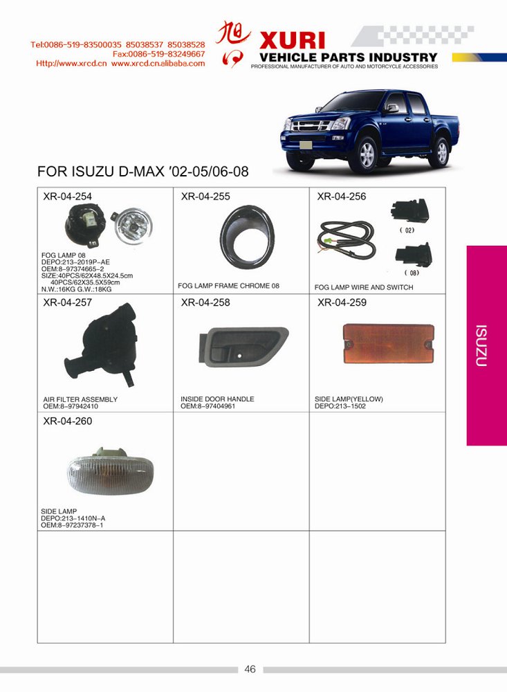 USER FOR D-MAX 02-05/06-09